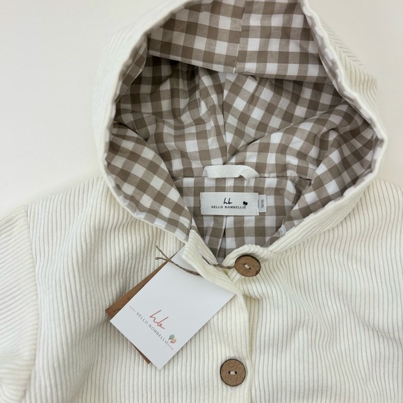 Stylish Hooded Corduroy Kids Jacket - Picture 5 of 8